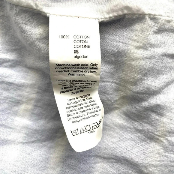 GAP Blue and White Stripes 100% Cotton Sleeveless Button Front Dress Size 4 - Picture 9 of 9